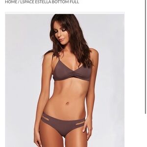 L Space Smocked Off The Shoulder Bandeau Bikini Set